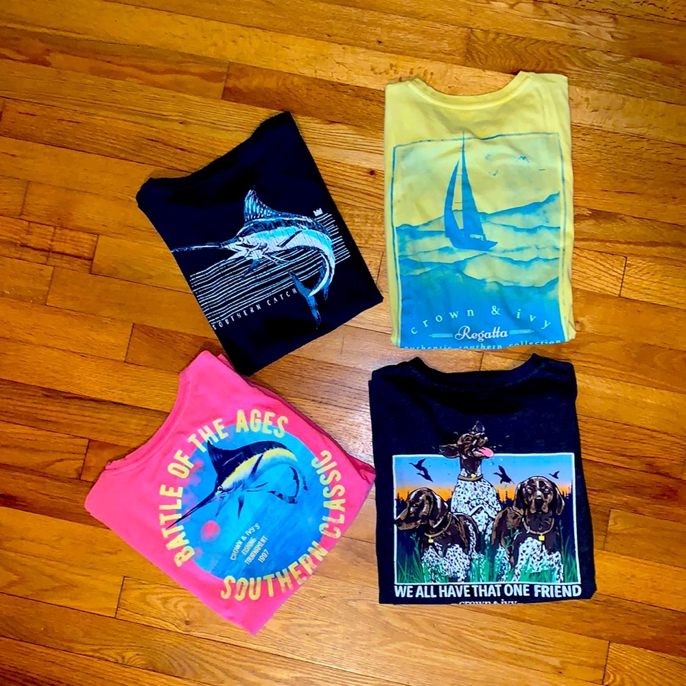 4 Crown & Ivy kids tees